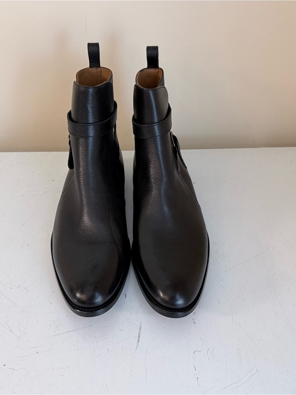 TAFT Dylan Jodhpur Boots Black Full Grain Leather Handmade Spain EU 44 / US 11